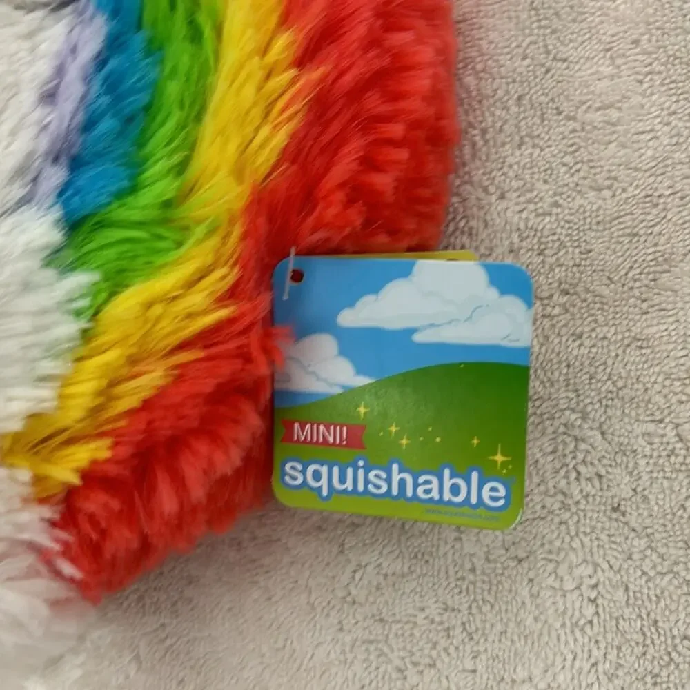 Squishable set of rainbow unicorn cake slice and rainbow matching set pink euc